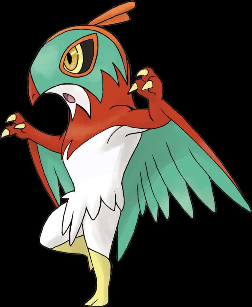 Hawlucha Fighting Flying type Pokémon dynamic wallpaper wrestling pose vibrant colors black background