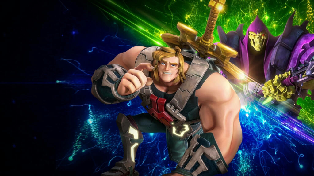 He-Man Action Wallpaper: Electrifying Scene with Mysterious Figure