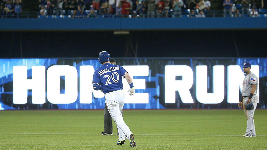 Dynamic Baseball Wallpaper: Josh Donaldson Celebrates Home Run