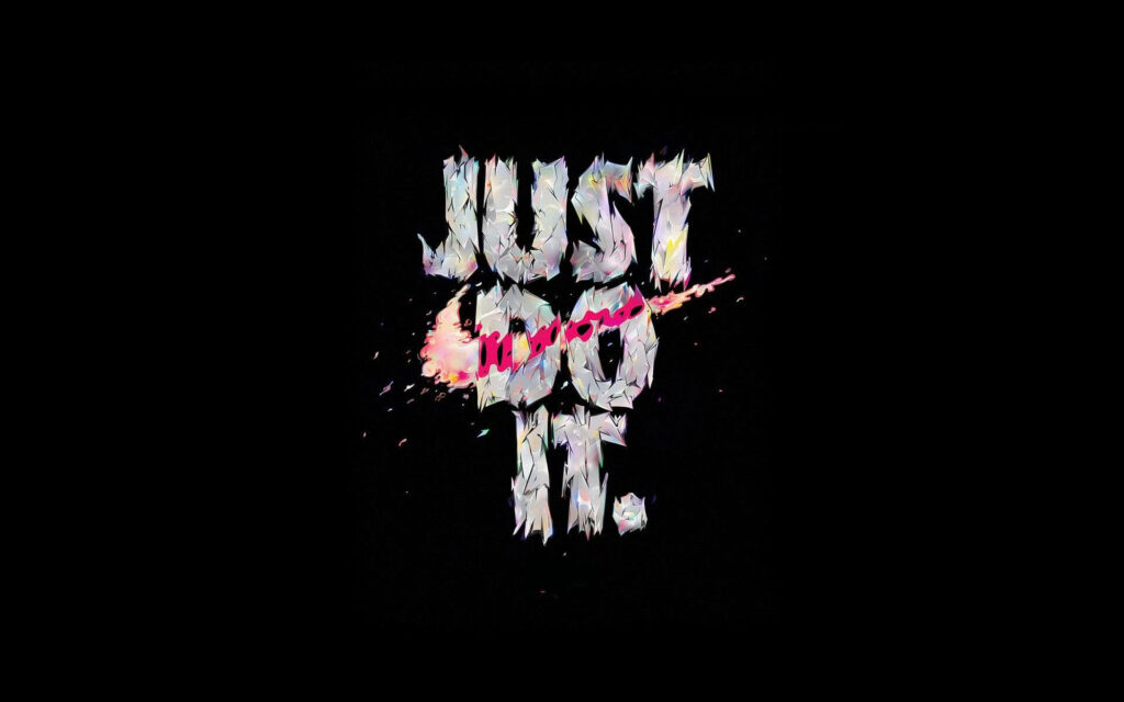 Just Do It: Nike Emblem Embodied in a Sleek Basketball Design Against a Stylish Black Background Wallpaper