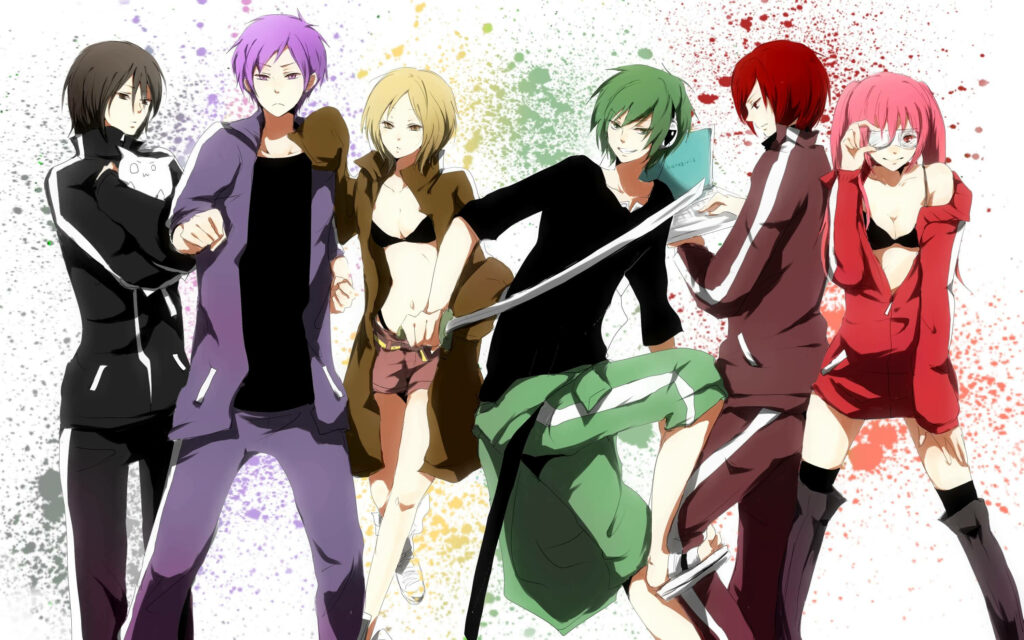 Vibrant Horimiya Wallpaper: Main Characters in Bold Poses
