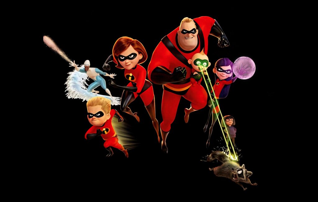 Incredible Family Action: Dynamic Wallpaper for Incredibles 2 Fans