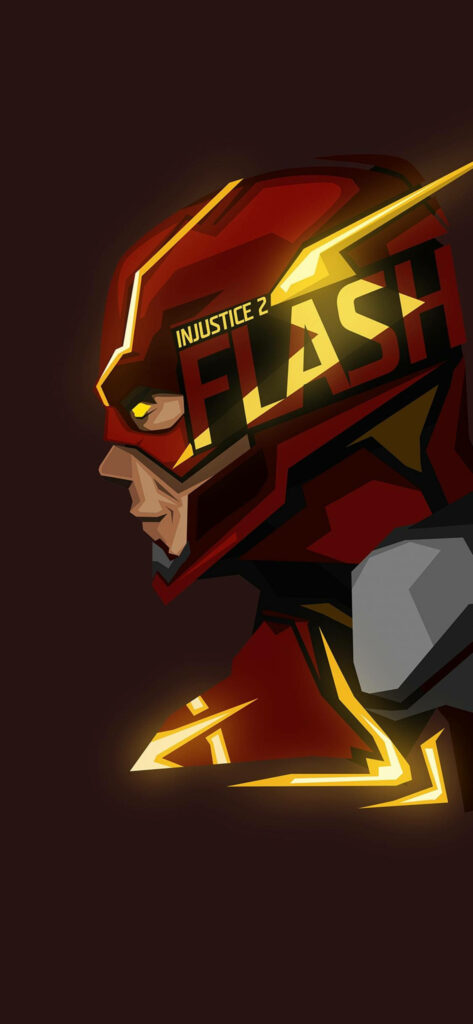 Dynamic The Flash Injustice 2 Wallpaper: Bold Red & Yellow Design