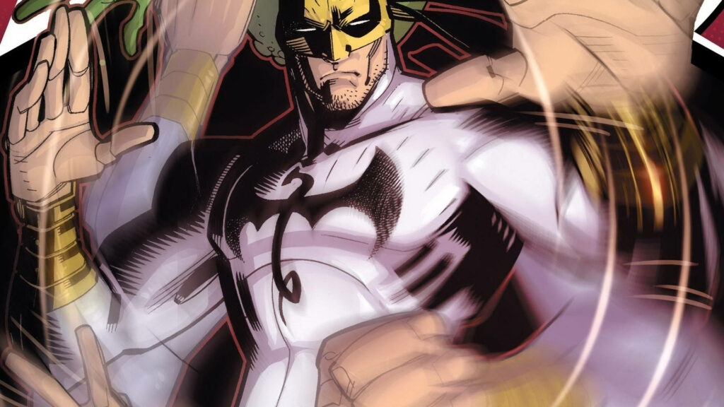 Dynamic Iron Fist Wallpaper: Iconic Action Pose & White Costume
