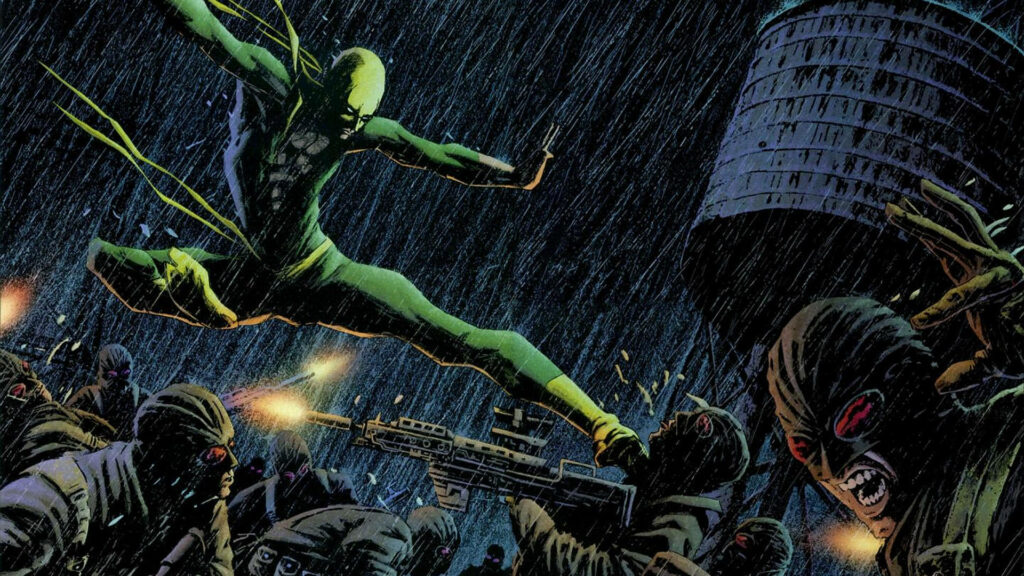 Intense Iron Fist Wallpaper: Dynamic Martial Arts Battle Scene