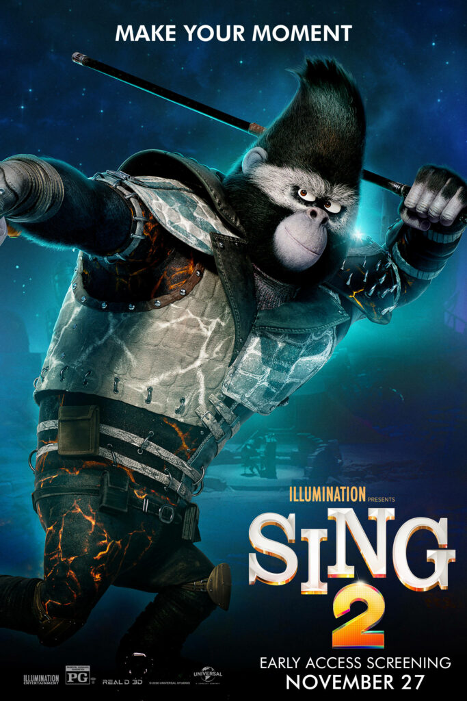 Dynamic Johnny from Sing 2 Wallpaper in Fierce Action Pose