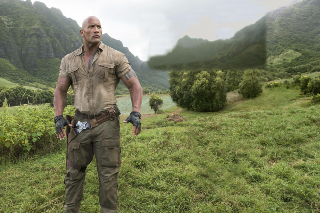Dynamic Jumanji Wallpaper: Dwayne Johnson in Jungle Adventure