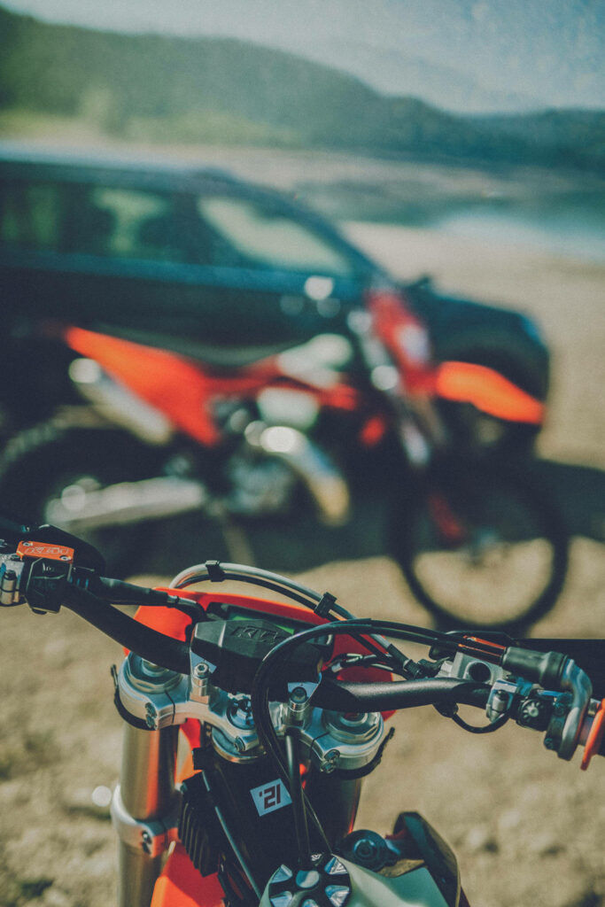 Dynamic KTM Motorcycle Wallpaper: Adventure Background Shot