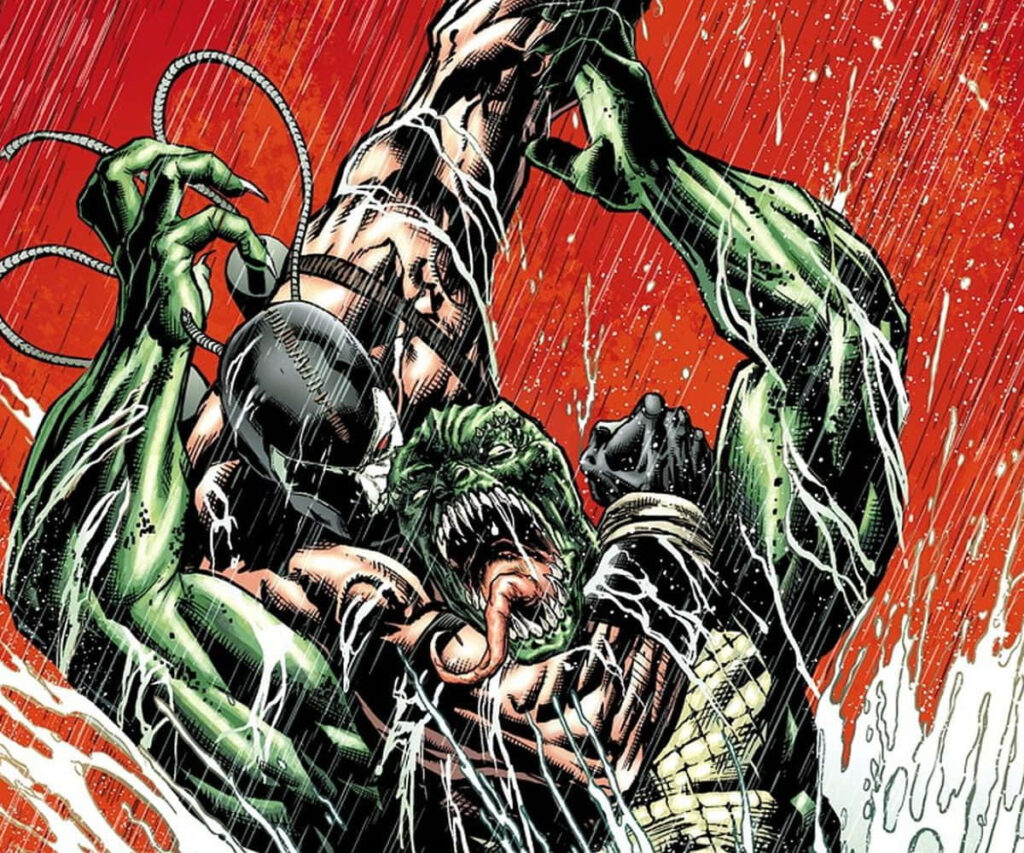 Killer Croc Battle Wallpaper: Intense Action Scene Background