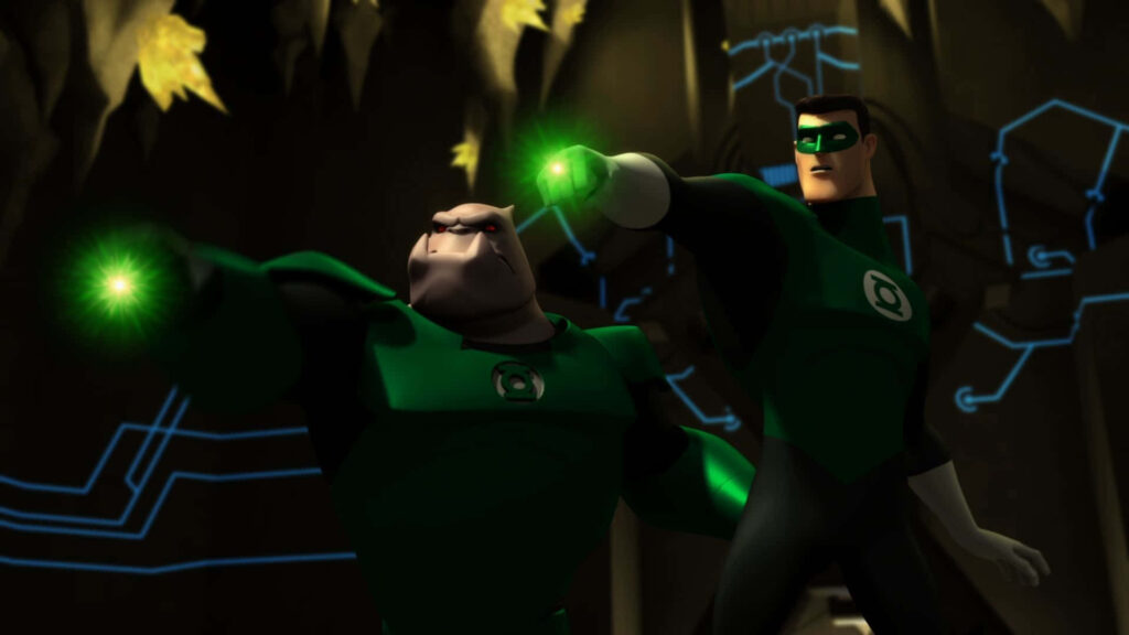 Dynamic Green Lantern Wallpaper: Kilowog & Hal Jordan in Action