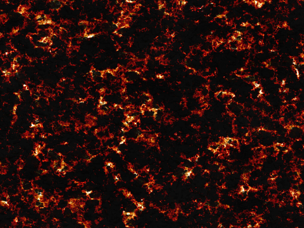 Dynamic Abstract Lava Wallpaper in Fiery Red and Orange Hues
