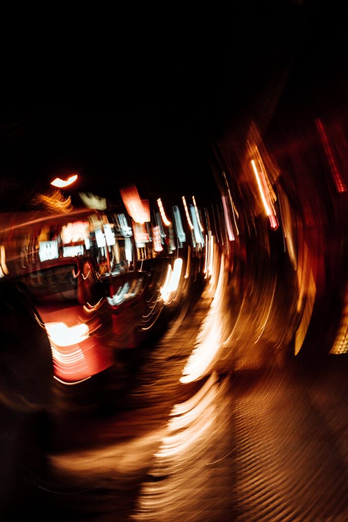 Dynamic Long Exposure Wallpaper with Neon Light Patterns