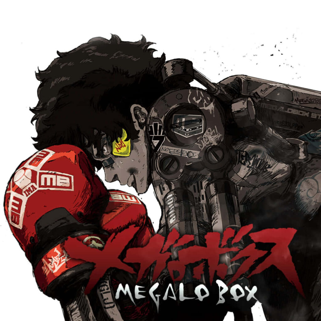 Futuristic Megalo Box Wallpaper: Intense Fighter in Gritty Ring
