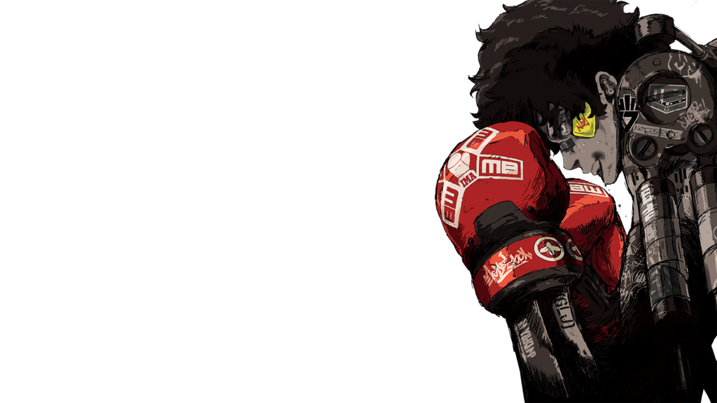 Intense Megalo Box Wallpaper: Gritty Action Scene & Determined Fighter