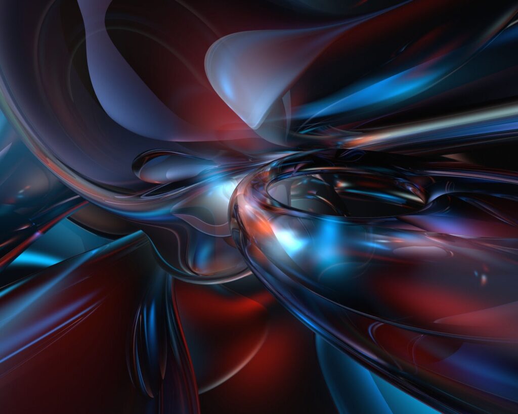 Abstract Metallic Background: Fluid Shapes & Kaleidoscopic Textures Wallpaper