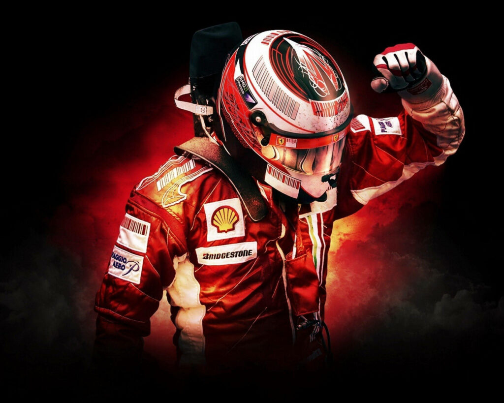 Michael Schumacher Fan Art Wallpaper - Iconic Red Racer Design