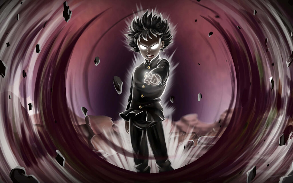Dynamic Mob Psycho 100 Fanart: Intense Psychic Energy Wallpaper