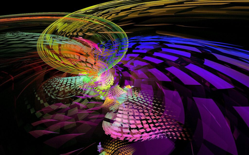Dynamic Fractal Wallpaper: Mesmerizing Abstract Background Design