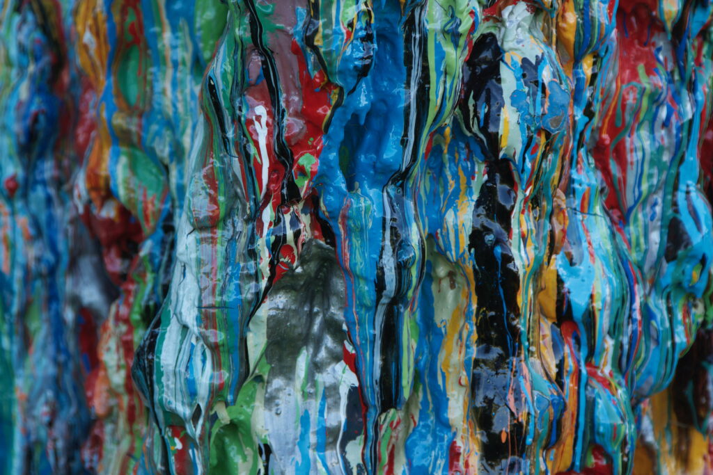 Vibrant Multi-Colored Texture Wallpaper - Abstract Oil Paint Design