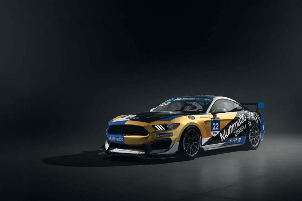 Multimatic Motorsport Ford Mustang GT4 Wallpaper - High-Performance Design