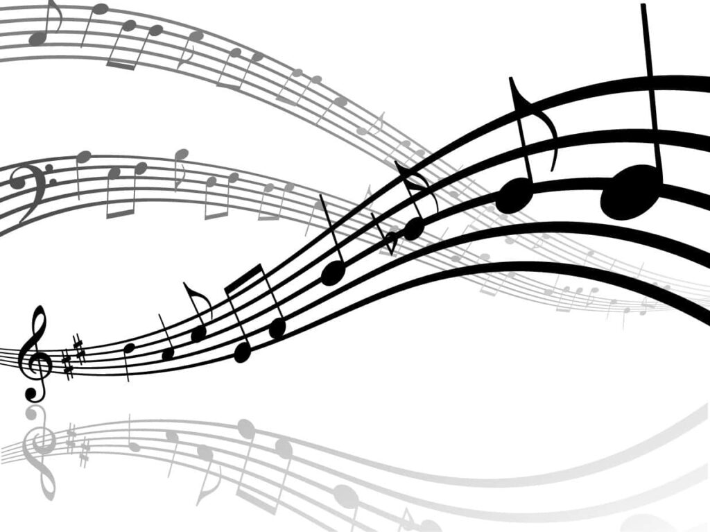 Dynamic Musical Staffs & Notes Wallpaper - Rhythm & Harmony Design