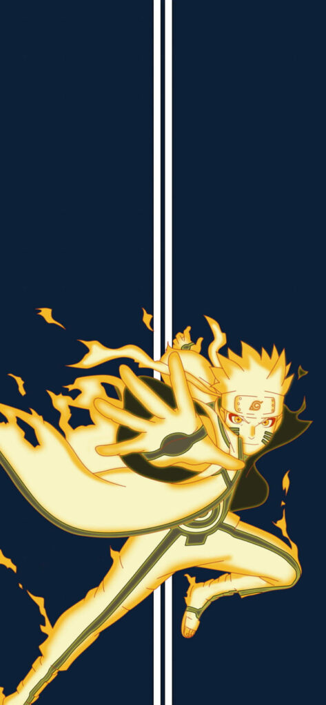 Minimalist Naruto Anime Wallpaper: Energy Meets Simplicity