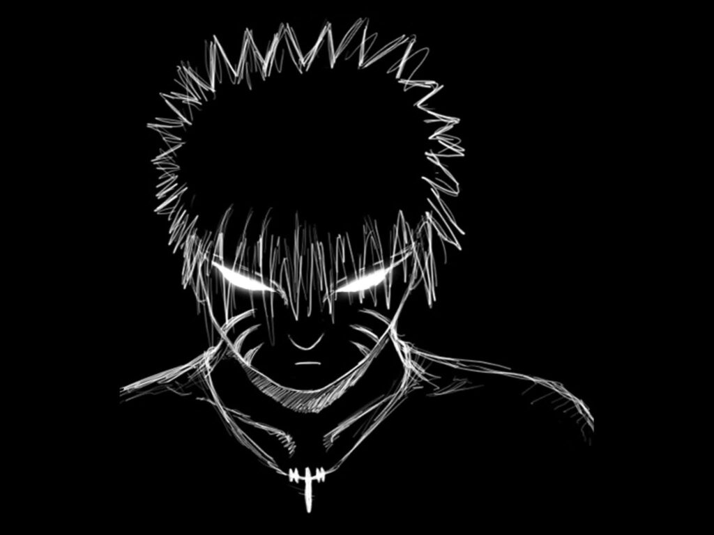 Intense Naruto Uzumaki Wallpaper - Striking Dark Background