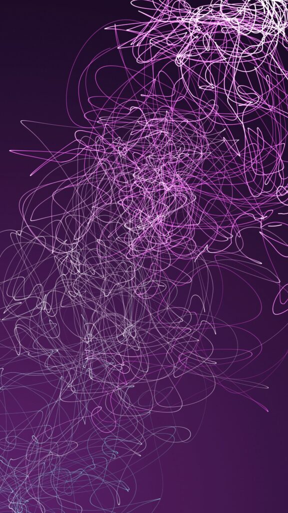 Dynamic Neon Lines: Chaotic Purple Background Wallpaper 2160x3840