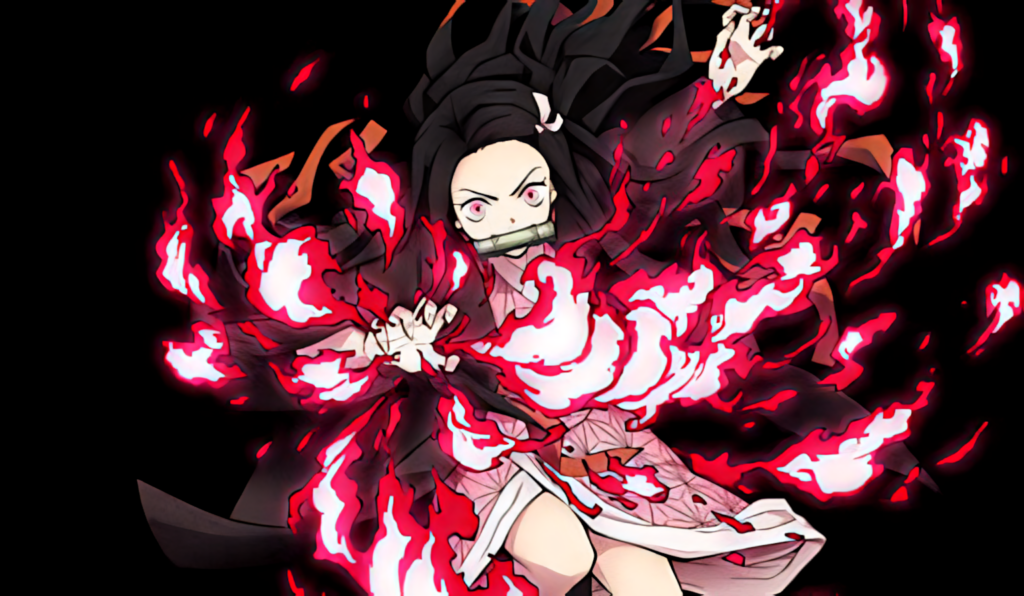 Demon Slayer Nezuko Kamado Wallpaper: Fiery Energy & Intense Strength