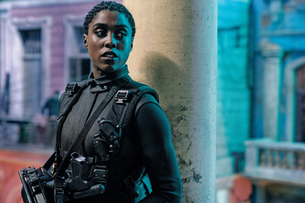 Dynamic No Time To Die M.Nomi Wallpaper: Tactical Urban Background