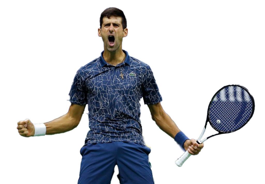 Novak Djokovic Celebrating Tennis Victory - Dynamic Wallpaper Background