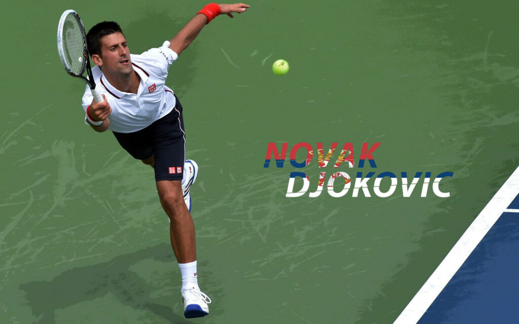 Novak Djokovic Action Wallpaper: Skill & Intensity - US Open Design