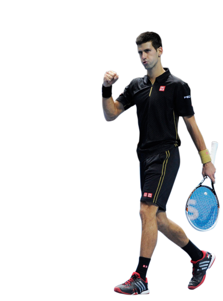Novak Djokovic Victory Pose Wallpaper: Tennis Passion & Determination