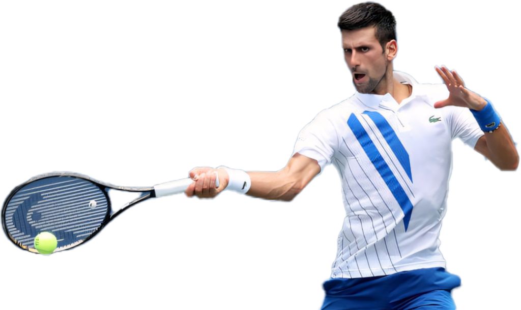 Novak Djokovic Intense Action Wallpaper: Athleticism & Focus