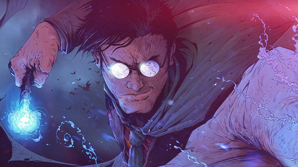 Dynamic Harry Potter Anime Wallpaper - Gritty & Enchanting Design
