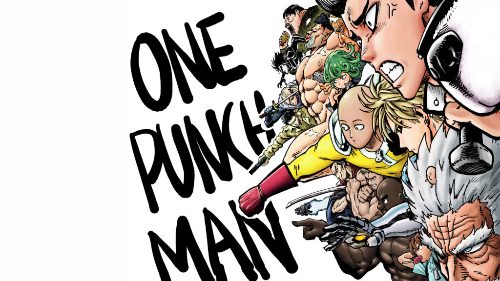 Dynamic One-Punch Man Wallpaper: Saitama & Iconic Heroes Art