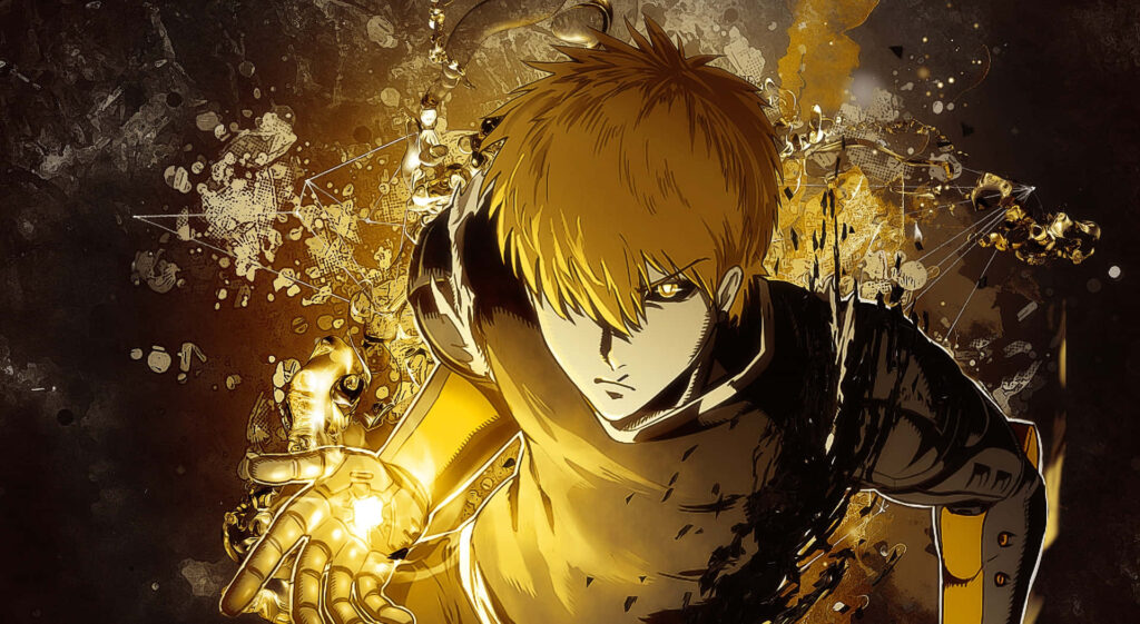 Epic One-Punch Man Wallpaper: Saitama in a Stunning Art Blend