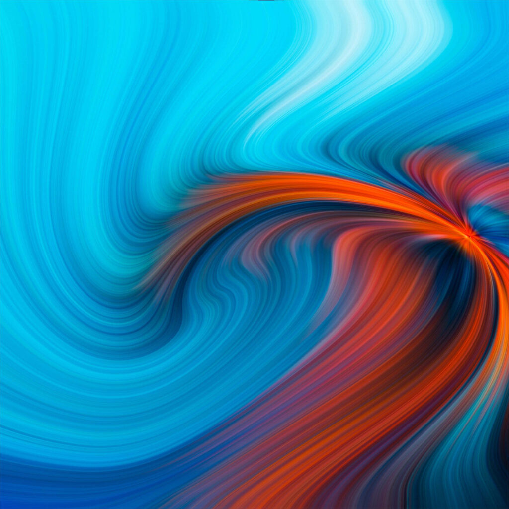Dynamic Orange and Teal Marble Wallpaper - Vibrant Background Design