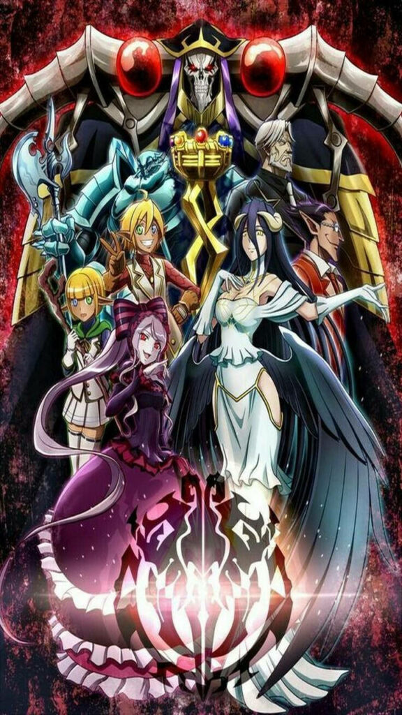 Dynamic Overlord Wallpaper: Ainz Ooal Gown in Dark Fantasy Setting
