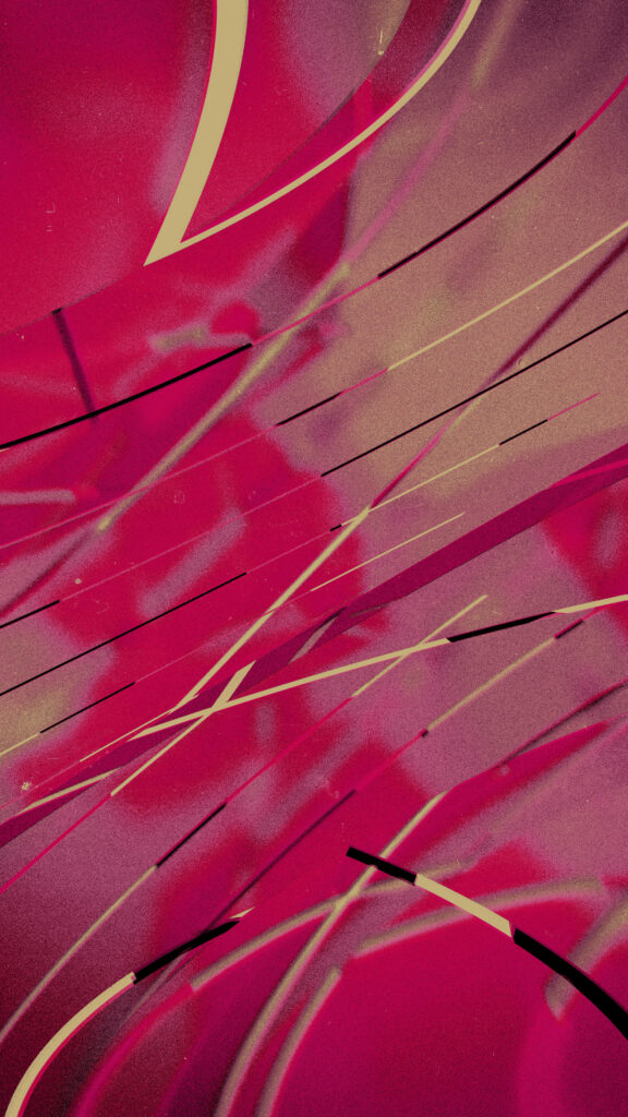 Vibrant Pink & Gold Abstract Wallpaper with Dynamic Circles & Lines