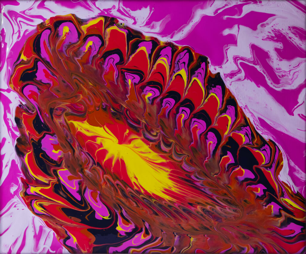 Vibrant Acrylic Paint Wallpaper: Swirling Colors Background