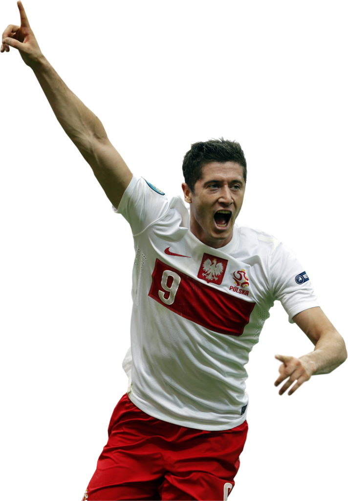 Exciting Soccer Player in Poland Jersey - Energetic Wallpaper Background