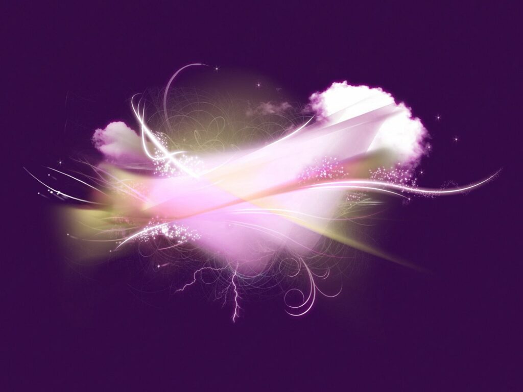 Dynamic Abstract Wallpaper: Flowing Lines & Light Effects in Purple