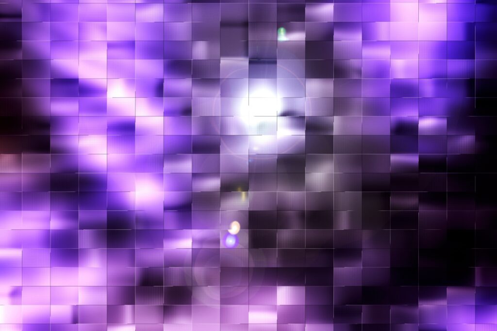 Dynamic Purple & Black Abstract Wallpaper - Radiant Glow Design