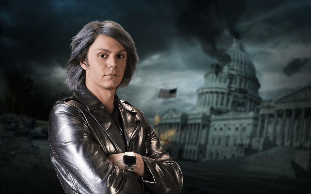 Vibrant Quicksilver Wallpaper: Iconic Silver Hair & Metallic Jacket