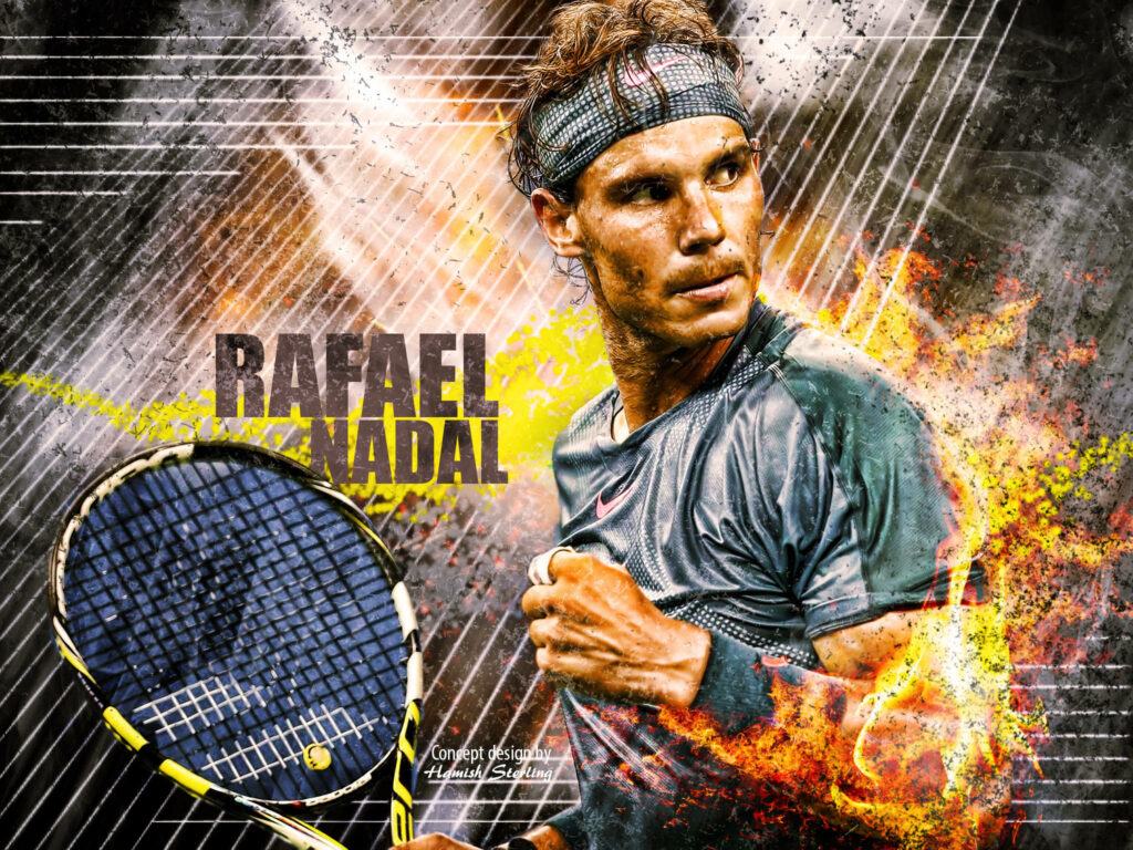 Rafael Nadal Dynamic Wallpaper: Blazing Energy & Determination