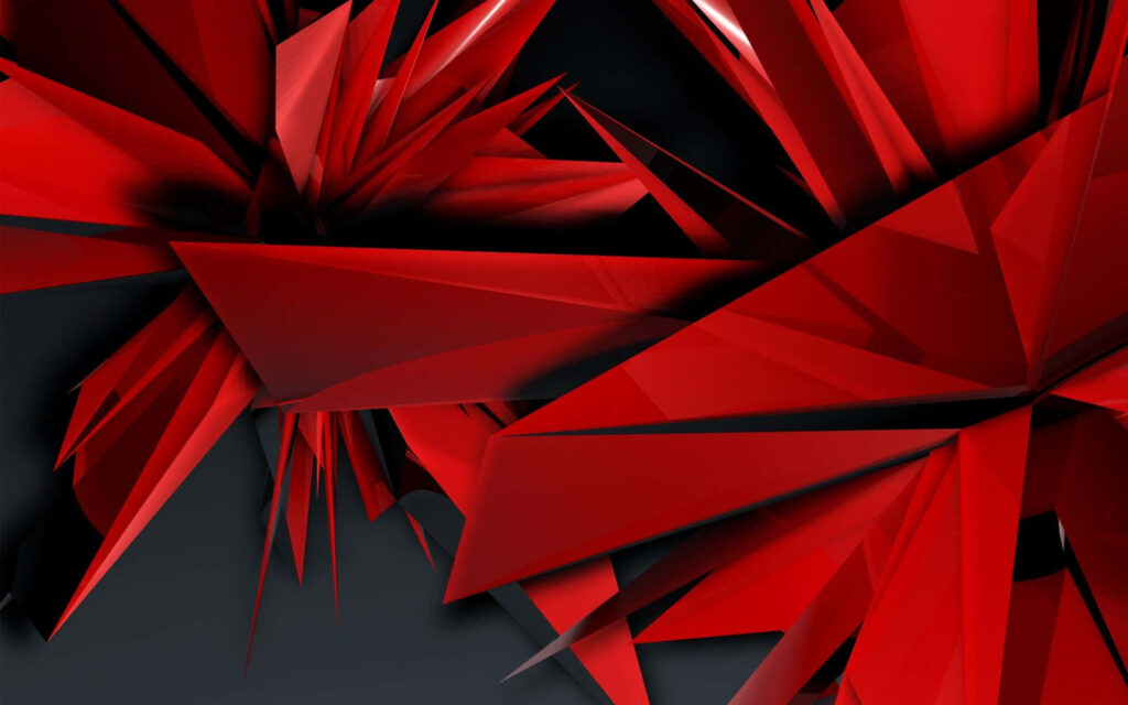 Dynamic Red Abstract Wallpaper: Energy Against Dark Background