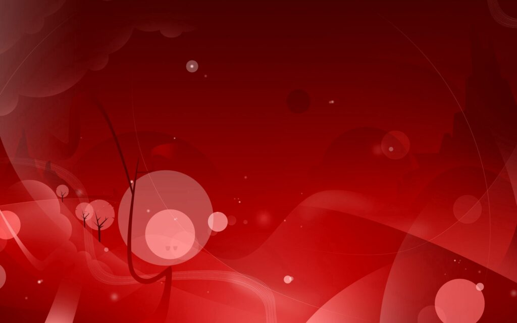 Dynamic Red Abstract Wallpaper with Bright Circles & Smooth Gradients