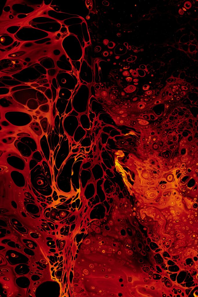 Dynamic Red and Black Abstract Wallpaper - Liquid Paint Texture Background