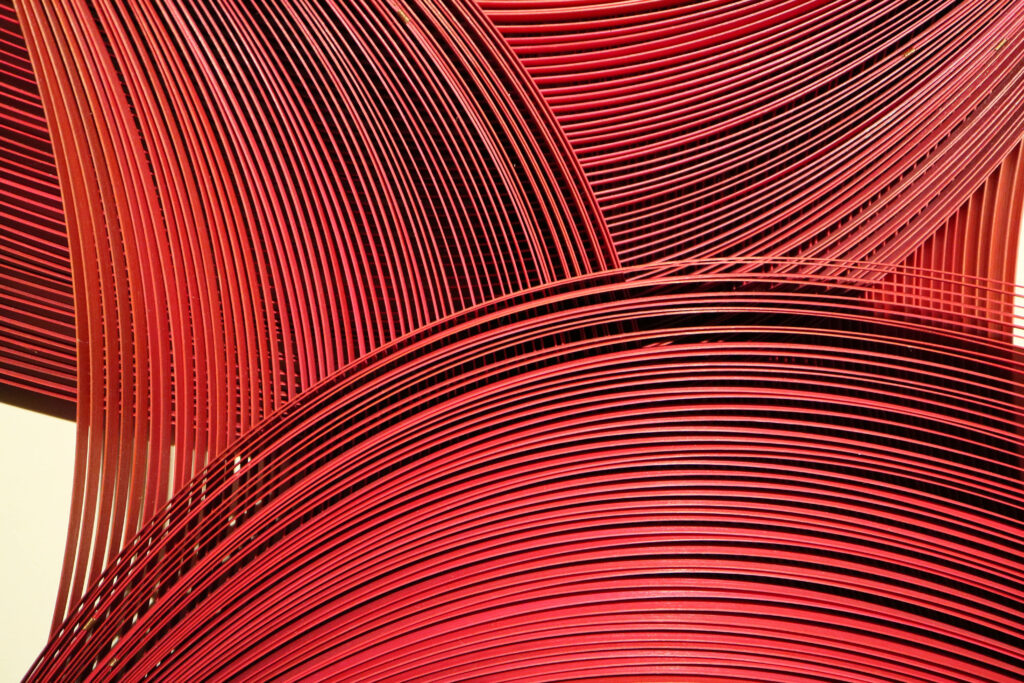 Modern Red Wave Wallpaper Background - Textured Design